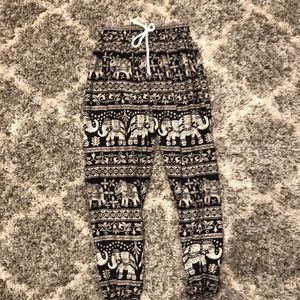 Elephant Print Joggers